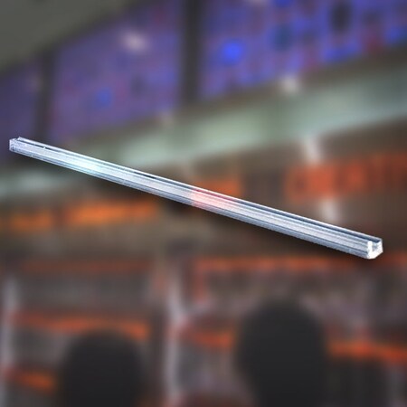 Azar Displays 72'' L x 0.46'' W x 0.38'' H Clear J-Bar, 5PK 600077